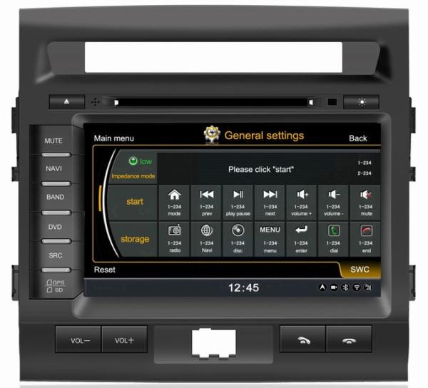 Ouchuangbo car headunit sat navi DVD radio for Toyota Land Cruiser 2012 S100 platform