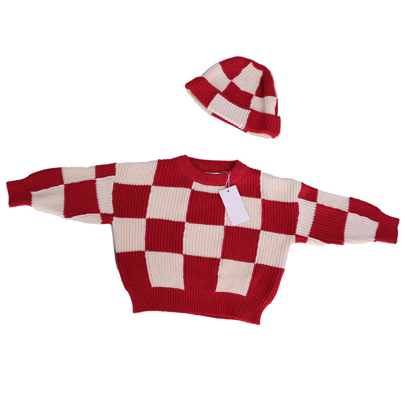 Выполненные на заказ свитеры 2PCS с 100% хлопок свитера рукава слойки Beanie уютным вяжут носку для маленьких девочек