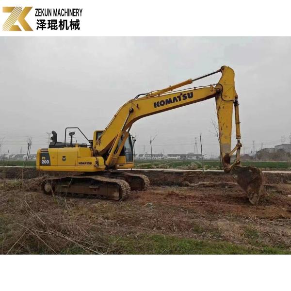 Excavadora Komatsu 200 Usada de tamanho médio de 2019 PC200-8MO Excavadora Crawler para Construção e Agricultura