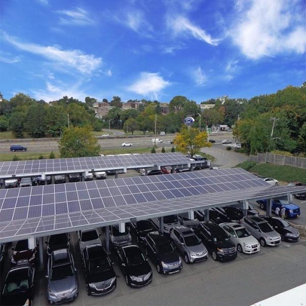 Système solaire de support de structure de la grille BIPV de parking de support de parenthèse solaire solaire Marche/Arrêt de système