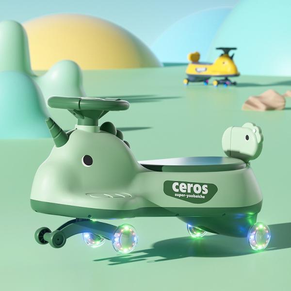 Anti-Rollover Flash Wheel Swing Ride On Scooter Car para niños Cartón Tamaño 69 * 25 * 32cm
