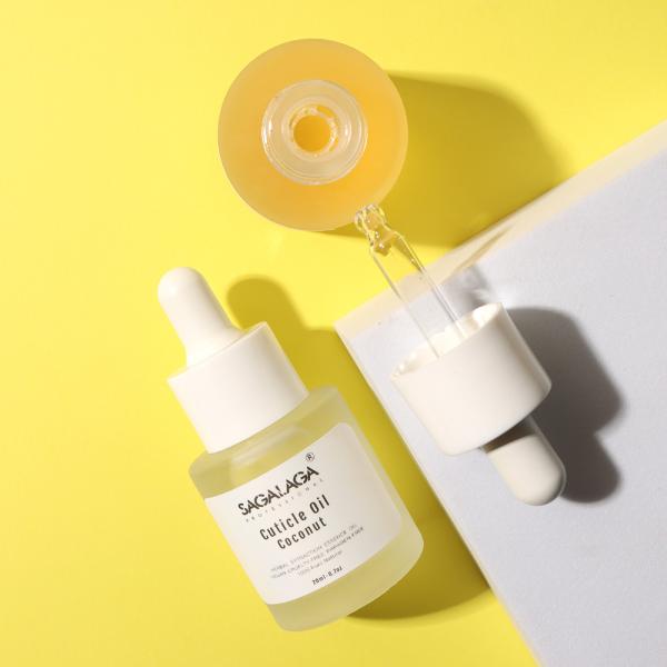 Vitamin E SAGALAGA Nail Cuticle Oil 20ml Dropper Bottles Custom Logo Organic Nail Oil Cuticle with Healthy Formulate