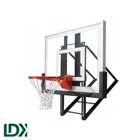 Indoor / Outdoor Wall-Mounted Basketball Hoop With Safety Tempered Glass Professional Rim System