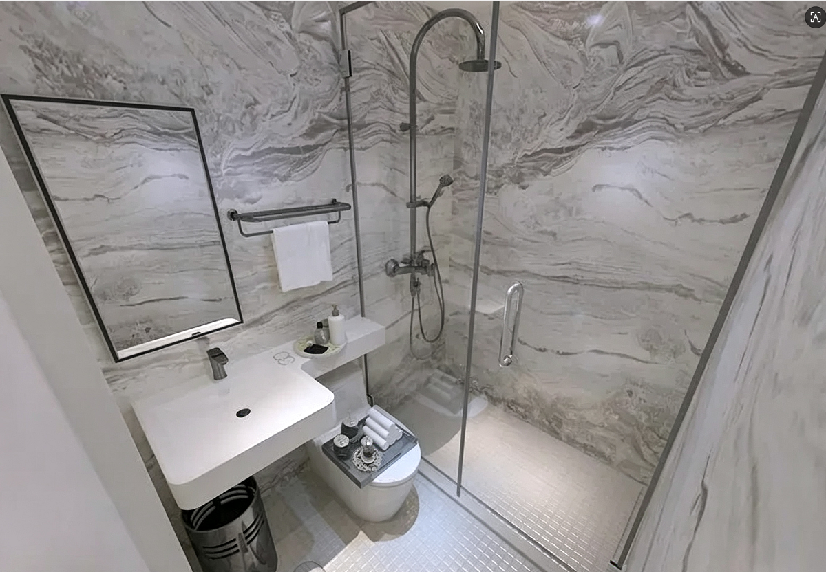 Hygienic SMC Bathroom Scratch Resistant Prefabricated Bathroom Impact Resistant