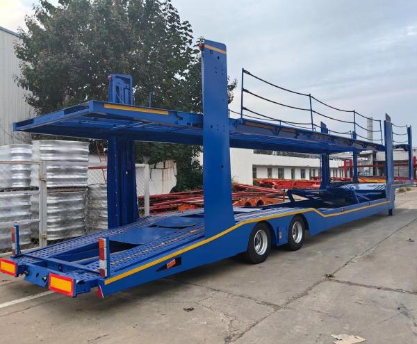 Car Carrier Transport Skeleton Chassis Double Deck 2 Axle Semi Trailer with Fuwa/BPW Axle