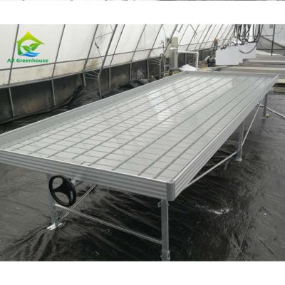 Ebb And Flow Vertical Grow Flood Table Film Greenhouse Rolling Benches