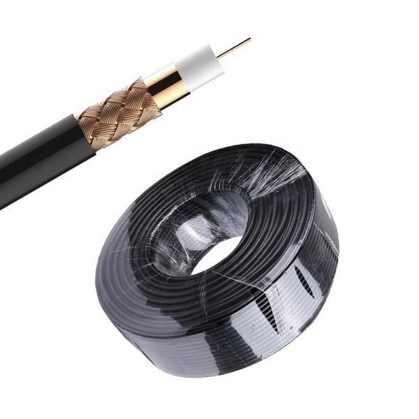 Cabo coaxial de aço folheado de cobre puro da tevê RG6 para trabalhos em rede