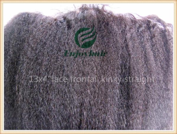 malaysian virgin remy hair lace frontal 13''x4'' ,natural color kinky straight 10''-24''