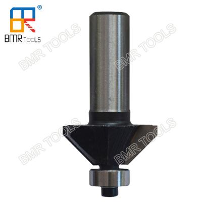 BMR TOOLS High performance 45 Degree Chamfer Router Bit for Bevel Edging Wood with 1/2 shank