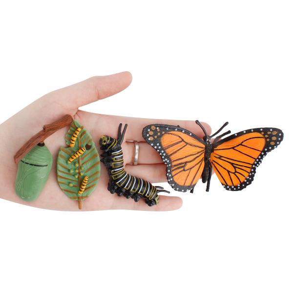 Realistic 4 PCS Butterfly Animal Life Cycle Insect Growth Model Toys Party Favors Toy for Boys Girls Kids