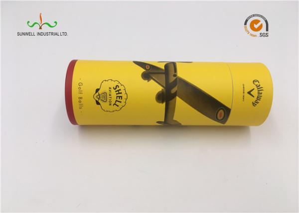 Yellow Color Cardboard Cylinder Tubes Wine Packaging Umbrella Round Tube Box