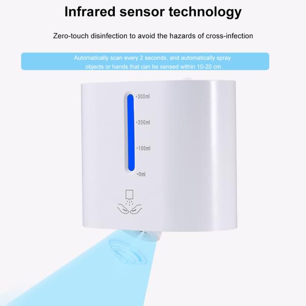 Automatic Wall Mounted Alcohol Spray Dispenser Electric Alcohol Disinfection Sprayer Intelligent