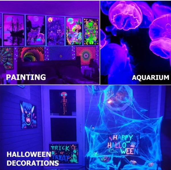 Black light themed party 365NM 395NM UVA  0.3M 0.45M 0.6M 1.2M CE RoHS SAA ETL