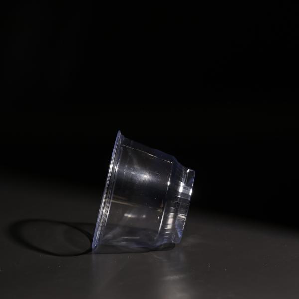 水晶透明の使い捨てプラスチックPETカップ ドーム/フラット蓋付き