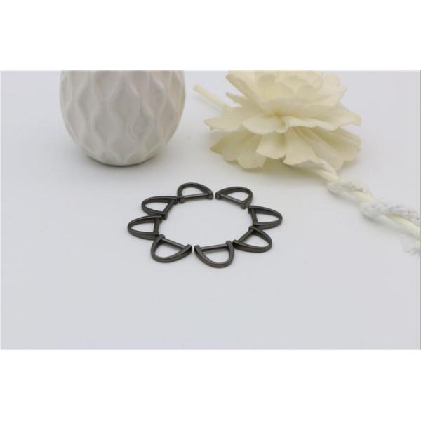 Handbag hardware accessories metal d-ring,gunmetal color zinc alloy d ring for bag strap