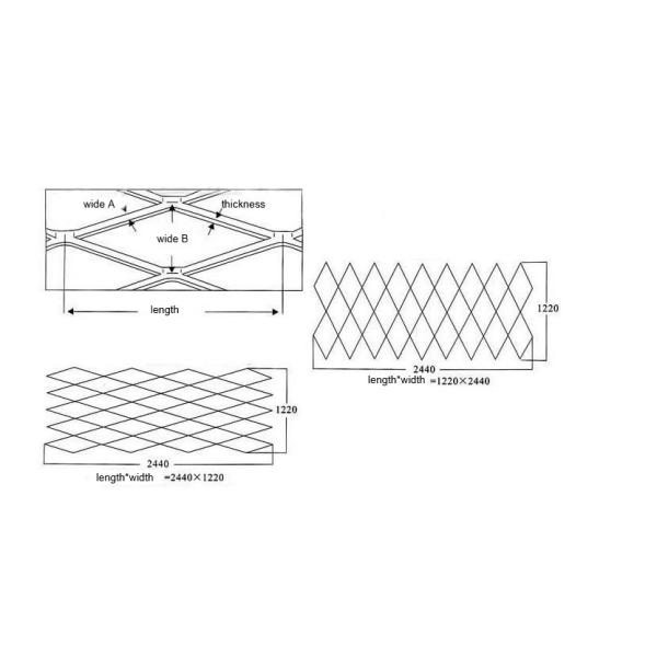 Durable Diamond Aluminum Expanded Stainless Steel Mesh Corrosion Protection