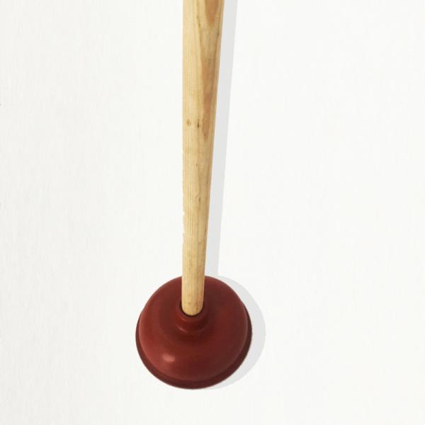 Heavy Duty Force Cup Rubber Small Toilet Plunger Long Wooden Handle Toilet Choke Pump