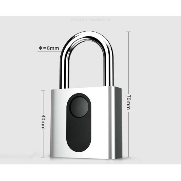 Bike Fingerprint Unlock Security Zinc Alloy Smart Electronic Padlock Waterproof Anti-theft