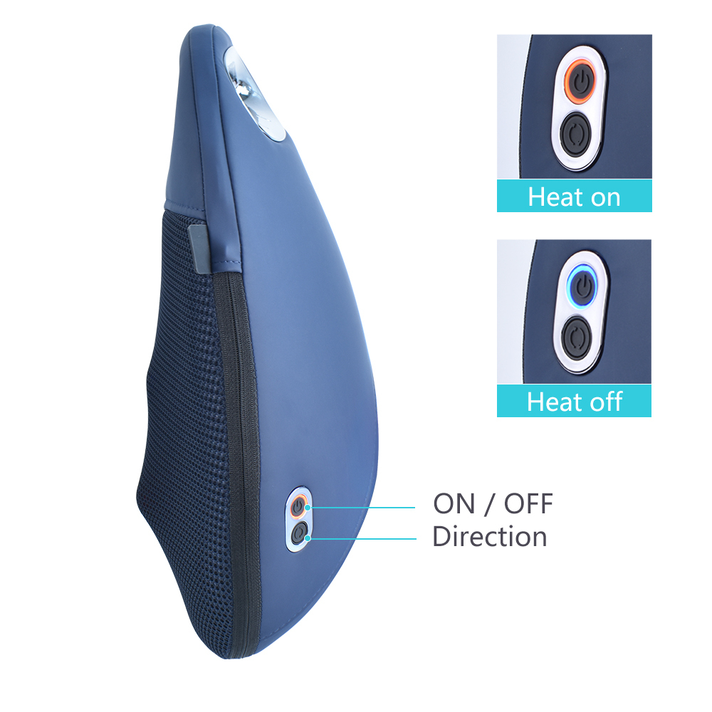 Wireless Remote Control Massage Pillow for Waist Application with 1 Year Warranty