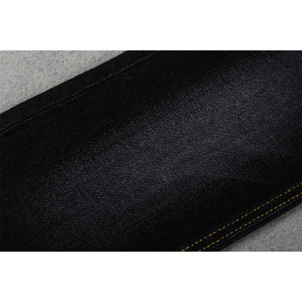 Stretch 11.5oz Cotton Spandex Denim Fabric Sulfur Black 170cm Full Width