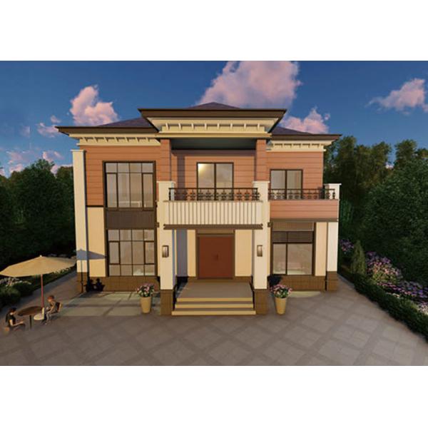 中国風のレトロなダブル ヴィラ/プレハブ ヴィラ ライト鉄骨フレーム ハウス 換気の良い