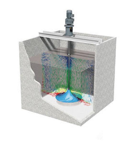 Sewage Treatment Plant Submersible Tote Agitator Mixer High Speed For Aeration Digester Tank
