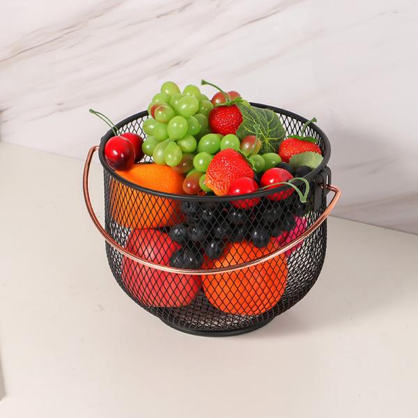 Kitchen Anti Corrosion 0.49KG Steel Fruit Basket