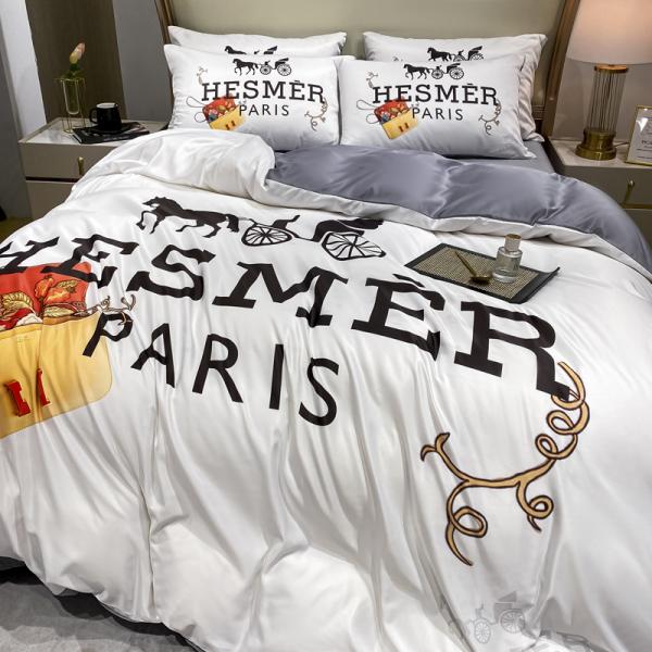 Набор постельного белья Модные диагональные печатные шелковые постельные покрытия и одеяла