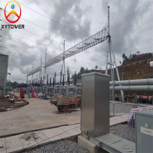 Hot Dip Galvanized Q235B Q355B Electric Substation Steel  Structure for Power Line Transmission