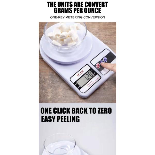 Recommandation de poids maximum 5kg Balance de cuisine électronique numérique SF-400 SF400 1KG 3KG 5KG 7KG 10KG