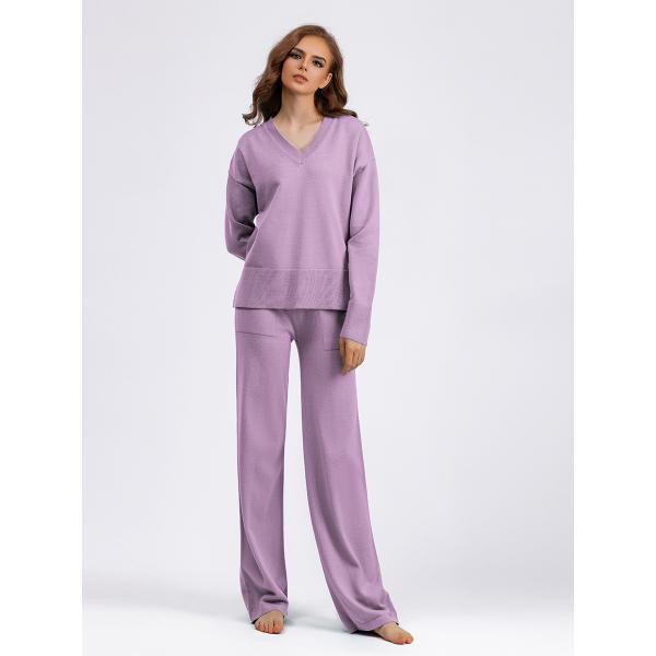 Women s Sweaters s Latest and Fashionable Product 2024 autumn/winter V-neck loose casual sweater pullover two-piece set