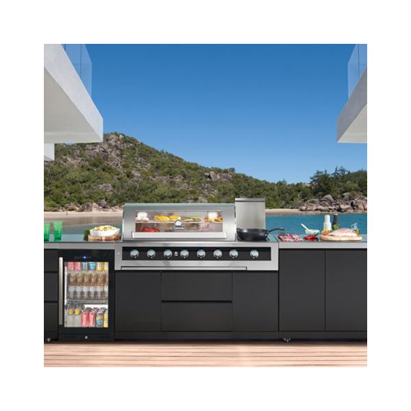 Armário de cozinha de aço inoxidável moderno do projeto simples exterior