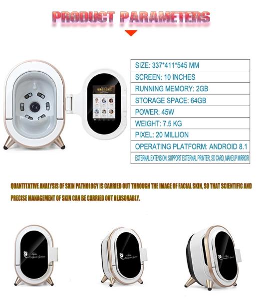 Portable 3D Skin Analyzer Machine Screen Size 15.6 Inch 0.2A 50HZ
