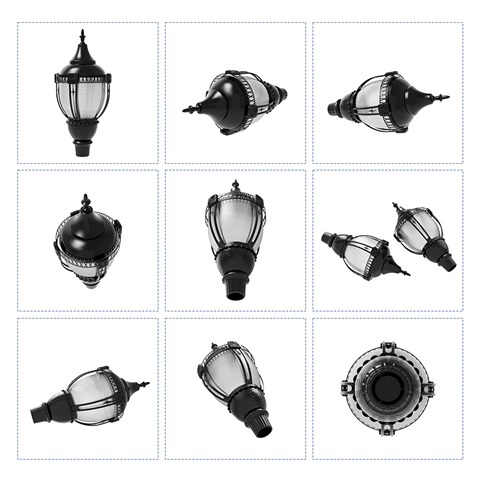 UL Outdoor LED Post Top Light Us Stock IP65 Aluminum 30W 50W 60W 80W 100W LED Garden Light For Parking Area Yard