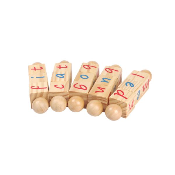 Montessori Phonetic Reading Blocks Educational Toys for  3 4 5 6 Year Old children