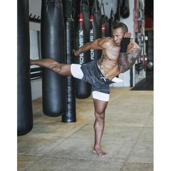 Sweatpants Woven Gym Shorts Men Worsted Breathable M-5XL 2 In 1 Gym Shorts