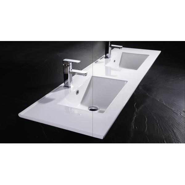 Белый двойной фарфор раковины 1200mm Bathroom верхней части тщеты для шкафа