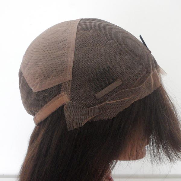 Natural Black Top Quality Kinky Curl Texture Peruvian Remy Hair Wigs