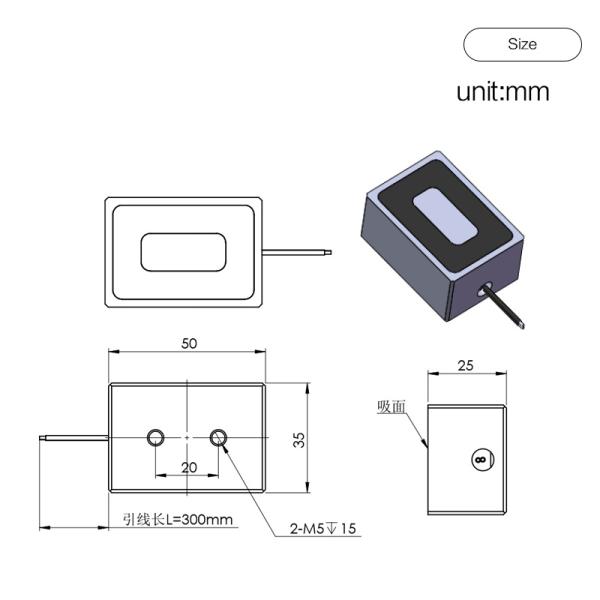 H503525 поднимая 25Kg соленоид высасывателя 45 mm