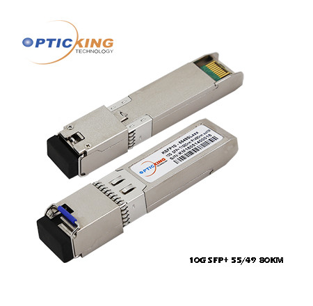OEM 1550nm/1490nm 10G SFP+ BIDI 80KM SFP+ Transceiver Module