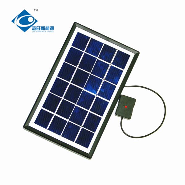 Панель солнечной энергии ZW-2.5W-6V жилая для панели солнечных батарей аварийного освещения 2.5W 6V стеклянной прокатанной
