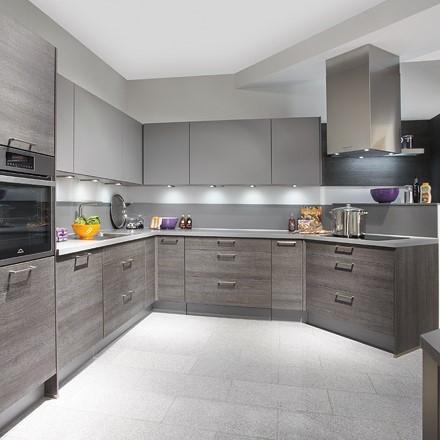 Armário de cozinha moderno de microondas etíope Alder Madeira móvel