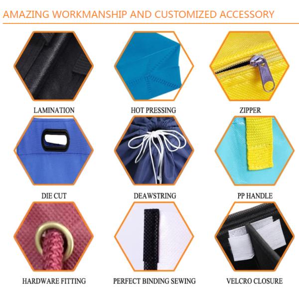 Advertise Tote Bag Customized Logo Large Capacity Rpet Laminated Tote Bag Fashion Shopping Bag Eco-Friendly Cartoon Non Woven Shopping Bag Lightweight Rept Tote Laminated Handled Bag