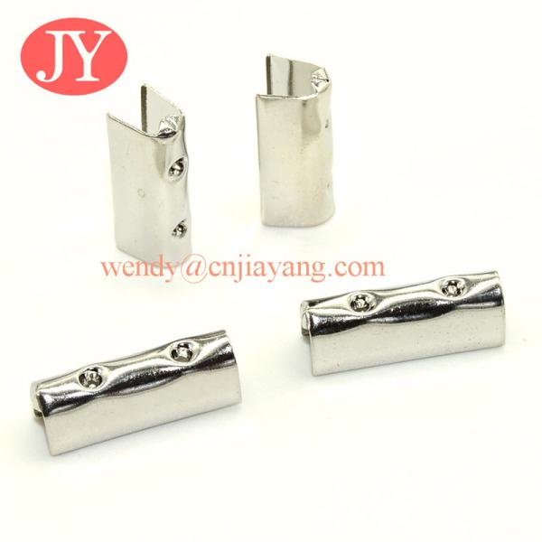jiayang metal logo aglet engraved logo laser logo shoelace cord end tips