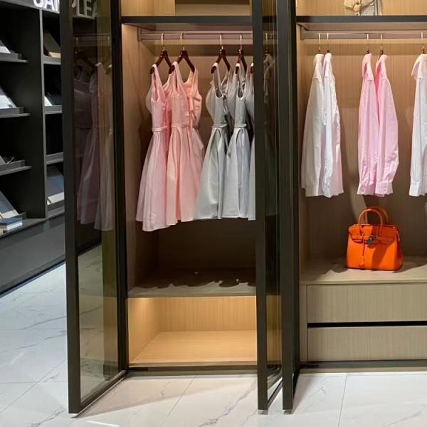 Modern Furniture Cabinets Clothes Closet Walk In Glass Wardrobe Bedroom Closet