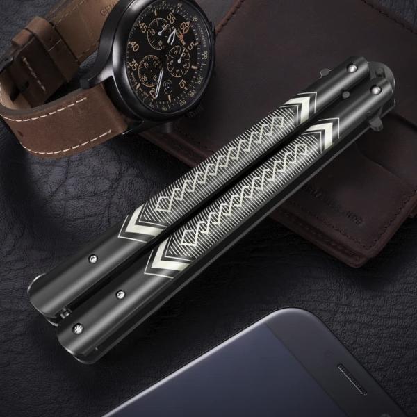 High Hardness CNC Turning Parts Foldable Stainless Steel Practice Butterfly Knife