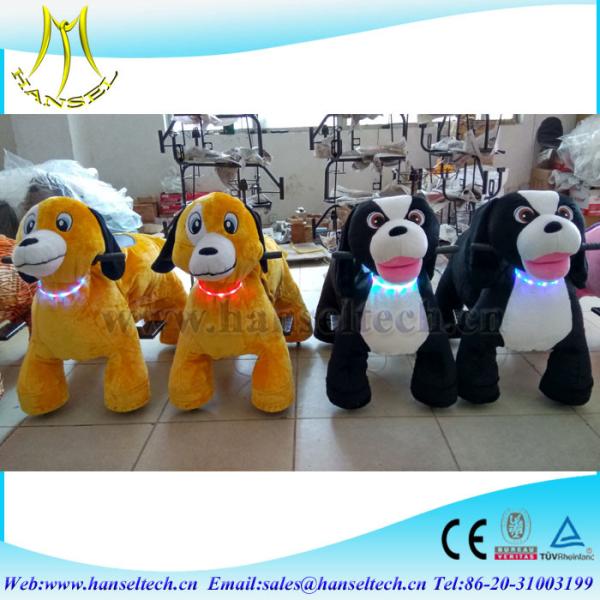 Hansel hot selling kids plush eletric motorizd  animal for shopping amusent park mall animal scooter ride led necklace