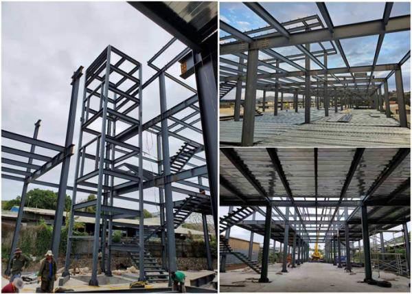 C Purlin Two Story 500kg/㎡ Light Steel Structure Building