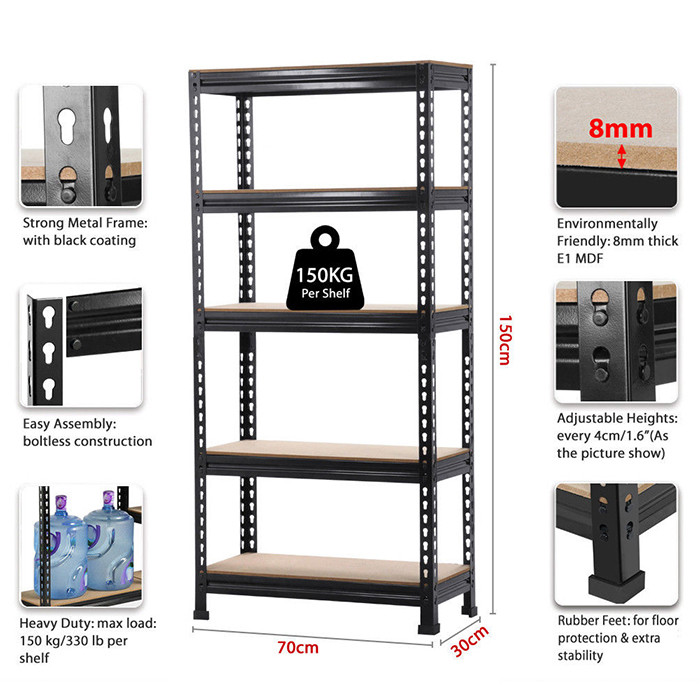 Versatile Living Room Storage Light Duty Metal Boltless Rivet Shelve Angle Steel Rack