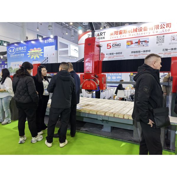 Zeus 5+3 5 Axis CNC Bridge Cutting Machine for Granite & Marble with HD Camera Suction Cup 15kw Motor Remote Control 220V/380V